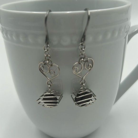 2068- Real Coffee Beans Handmade Dangle Earrings NWT - Picture 2 of 7
